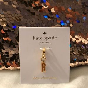 kate spade “R” charm